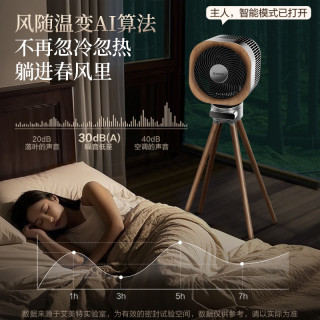 艾美特 家用循环扇艺术风扇高端循环扇复古风小静奢循环扇AIR15