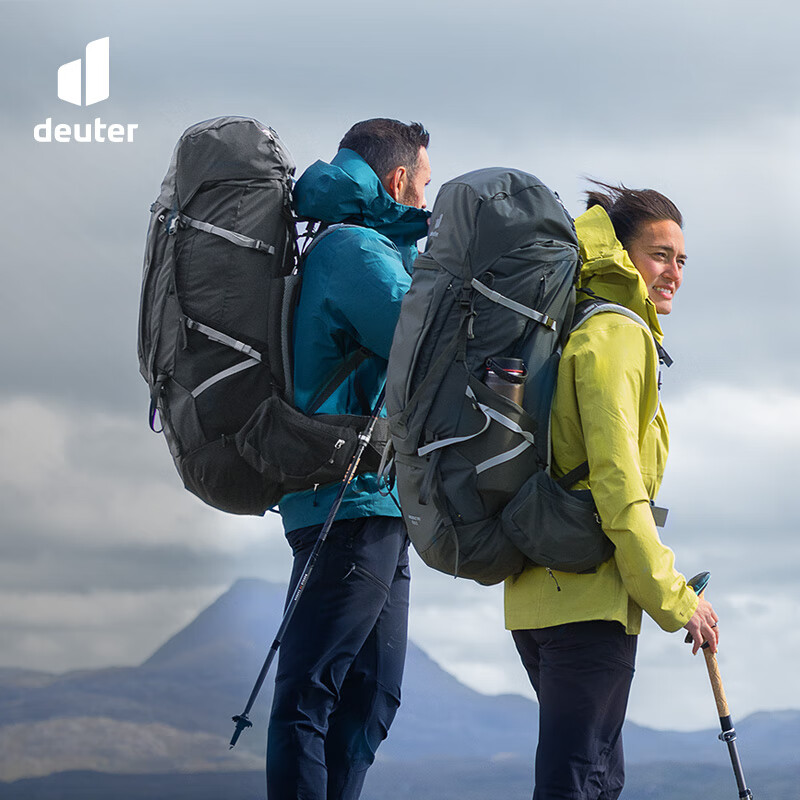 DEUTER 多特德国长征Aircontact Pro可调节大容量男女登山包双肩包背包 长征PRO75+10SL女款石墨灰