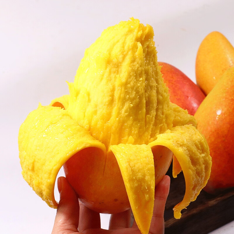 果迎鲜贵妃芒果 4.5斤 海南贵妃芒 新鲜水果 红金龙芒果小贵妃