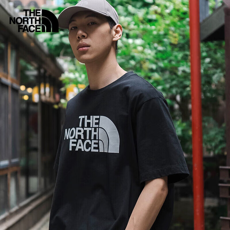 北面（The North Face）短袖T恤情侣款24年新款舒适透气户外春季户外圆领休闲短袖86PS JK3/  /170