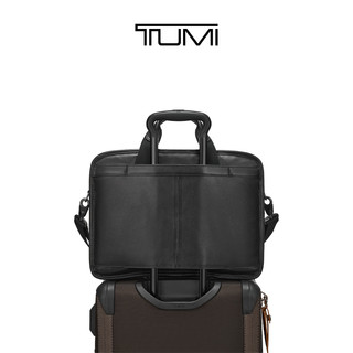 TUMI/途明 DFO GEN 4.2 牛皮革薄款商务通勤公文包 黑色/0963516D4 中包