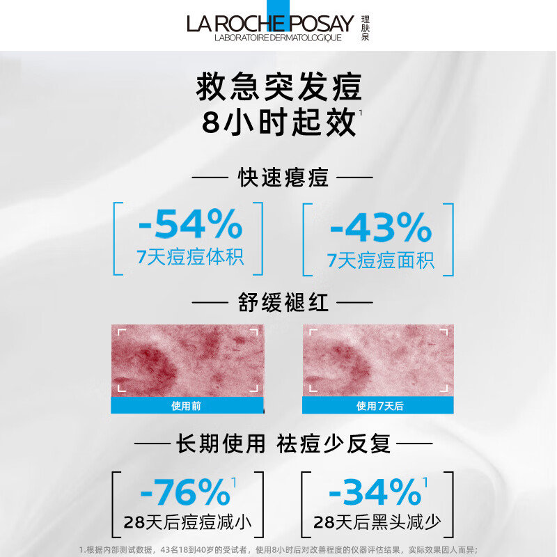 理肤泉DUO+M清痘多重调理精华乳3ml小样京东试用（，请勿）