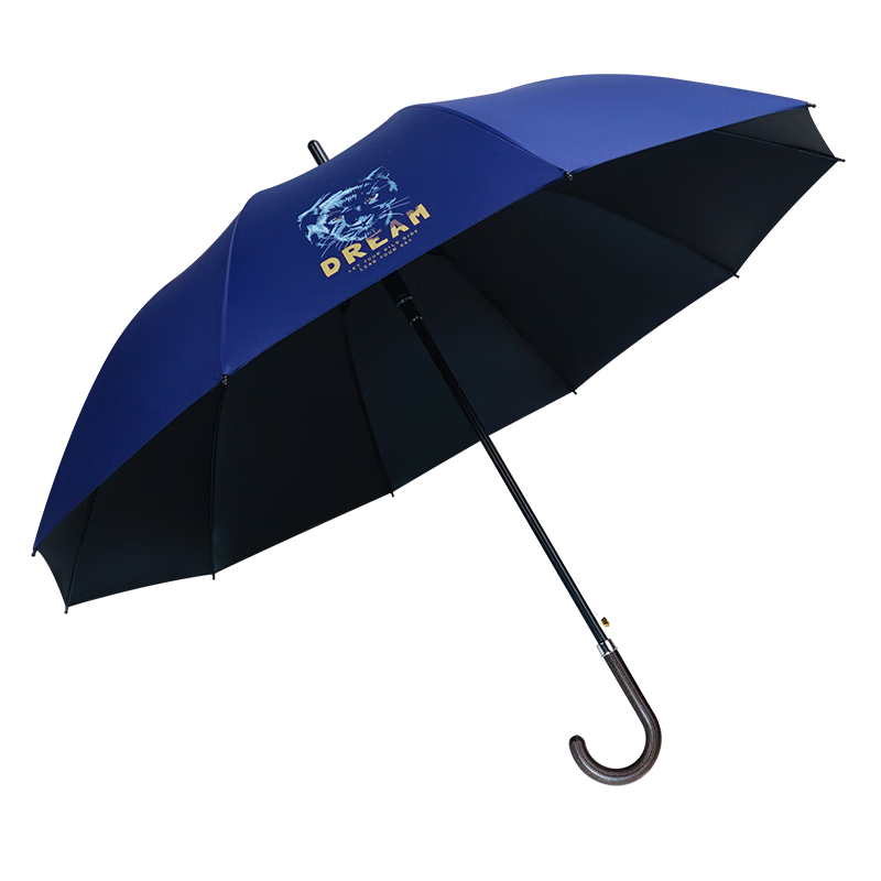 红叶雨伞男士商务晴雨伞加大防风弯勾式长柄伞长柄半自动伞大码高尔夫