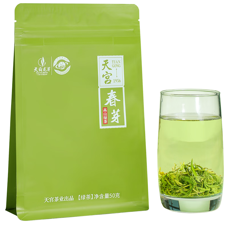 天府龙芽特级绿茶2025年新茶明前春芽四川高山云雾春茶茶叶自己喝 (特级天宫春芽绿茶)