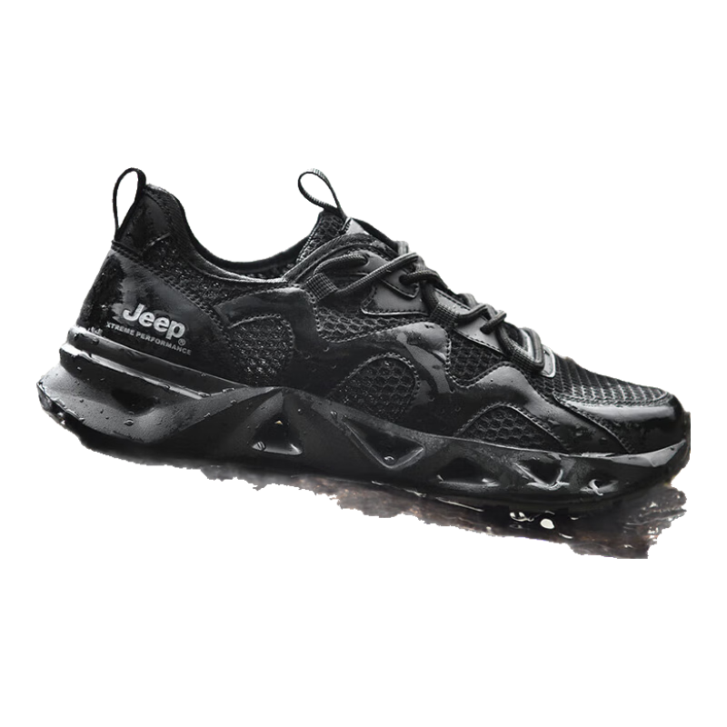 Jeep吉普户外溯溪鞋男女同款2025新款夏季防滑耐磨防撞网面透气登山鞋 (男款)  (男款-运动鞋码)