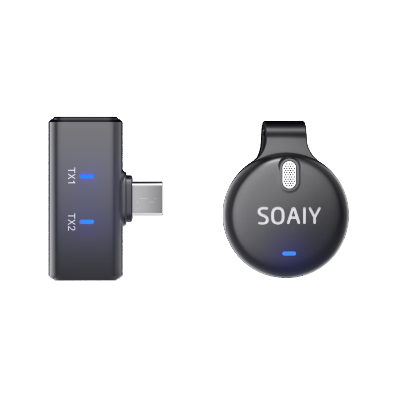 索爱（soaiy）SA-V6无线领夹麦克风收音麦 户外直播唱歌 专业降噪录音设备 安卓Type-C 一拖一