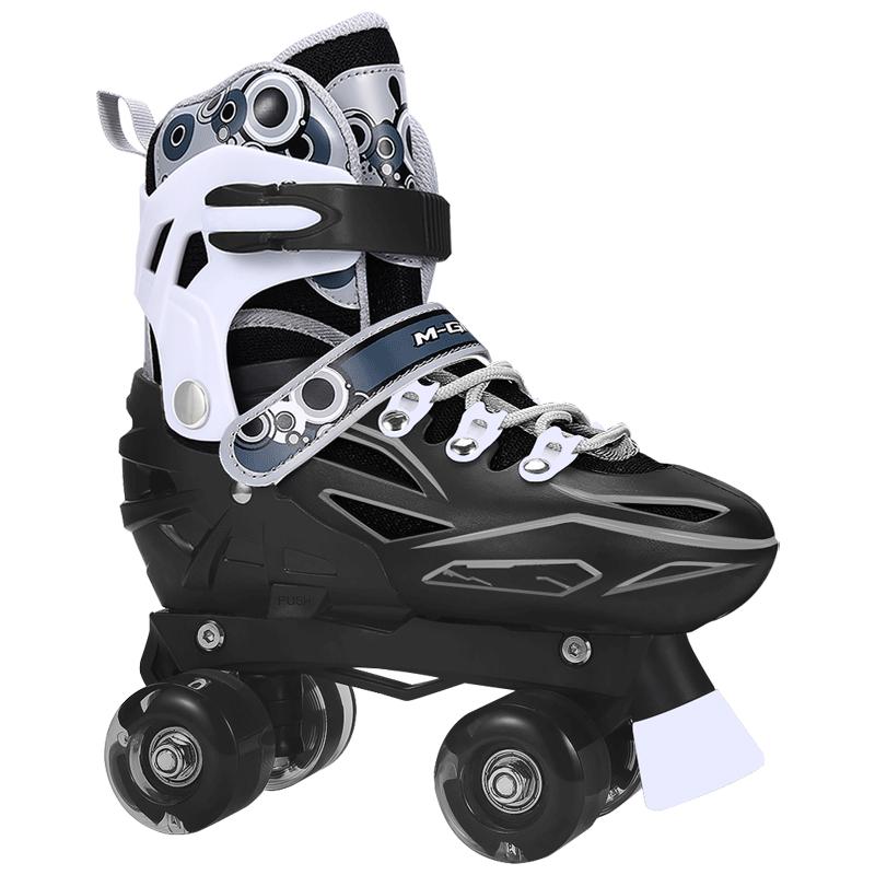 溜冰鞋儿童双排轮滑鞋成人成年四轮旱冰鞋夜光闪光男女溜冰场