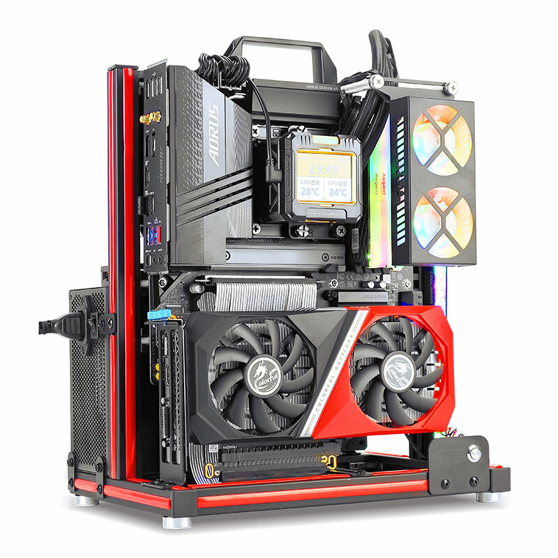 鱼巢鱼巢（METALFISH）积木开放式机箱 铝合金机架 手提机箱 支持水冷 ATX-MATX-ITX主板 台式箱 积木银河