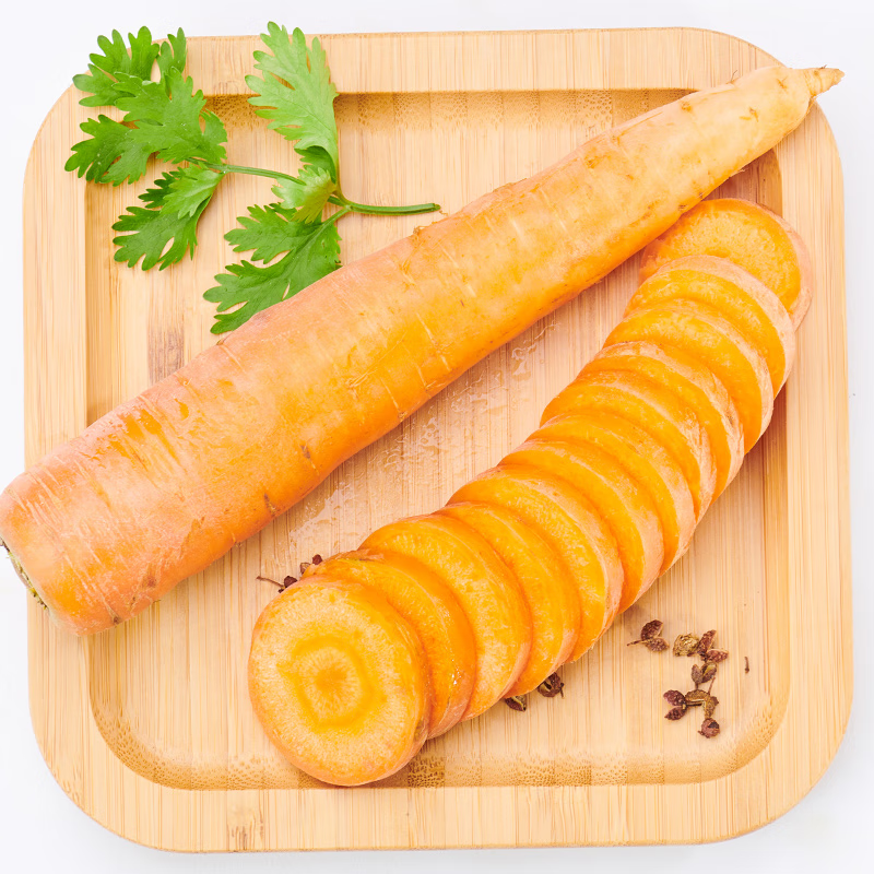 绿源禾心有机胡萝卜新鲜采摘红萝卜去泥土甜脆多汁营养健康辅食无农残蔬菜 400g