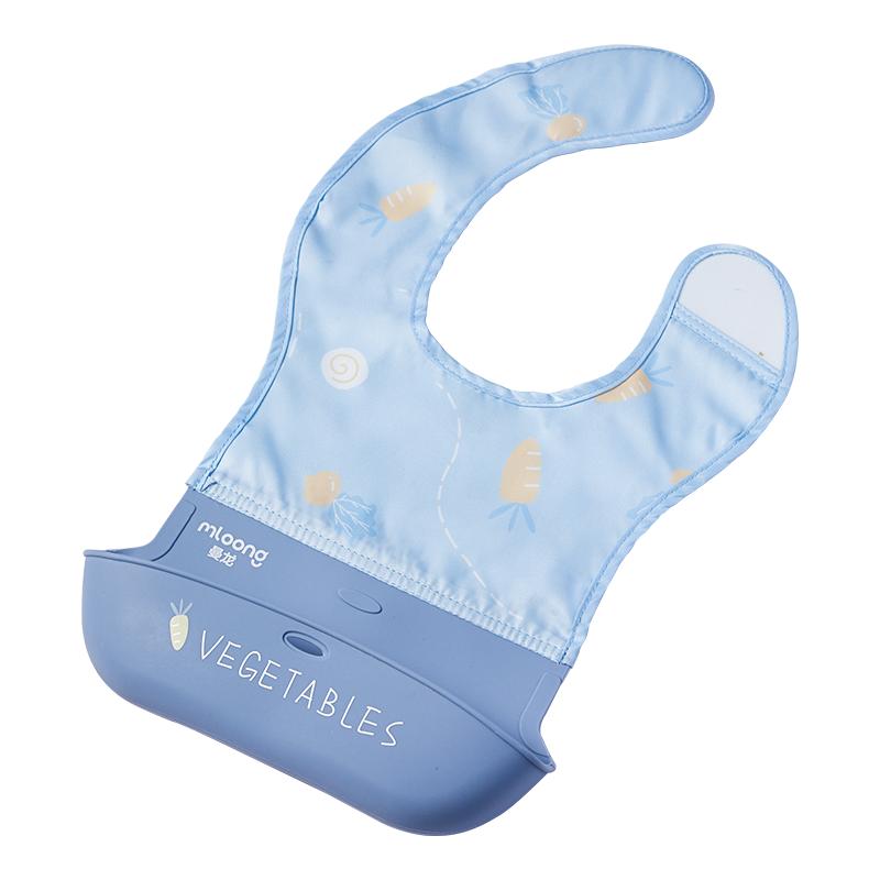 曼龙宝宝围兜防水硅胶儿童吃饭围嘴婴儿女辅食饭兜儿小孩的口水兜
