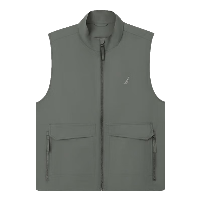 诺帝卡（NAUTICA）【大促爆款】男装25春季新款防轻泼水轻工装风立领马甲男JE5208 3BP