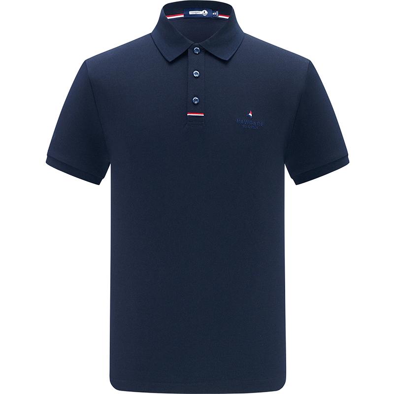 Navigare意大利小帆船夏季短袖polo衫男翻领t恤休闲菠萝衫