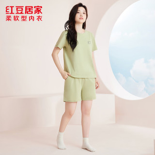 红豆男装 20点开始：红豆 情侣款睡衣 纯棉抑菌家居服套装