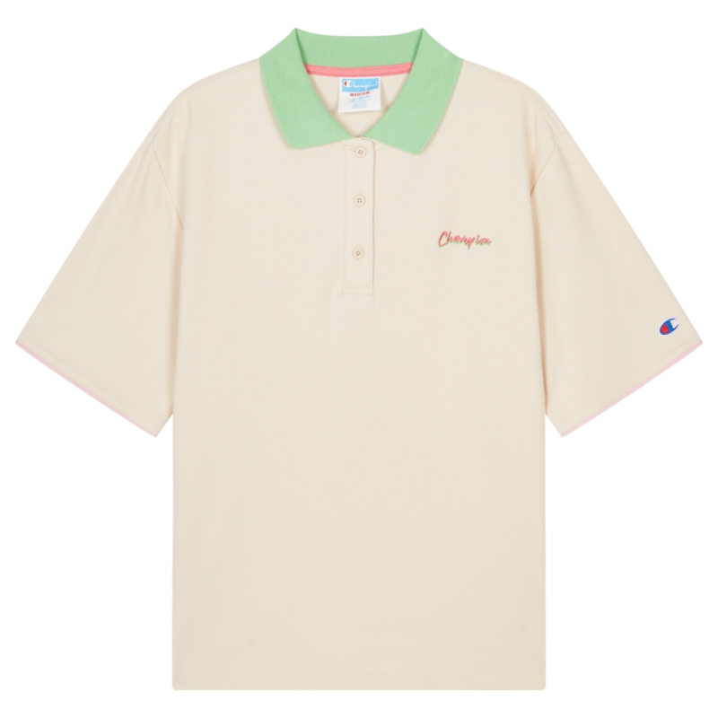 ChampionPOLO衫女2025夏季纯色短袖简约休闲T恤潮校园风
