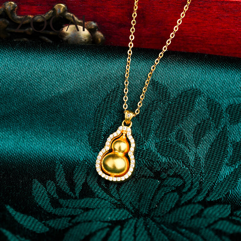 佐卡伊黄金吊坠女999足金福禄古法足金葫芦吊坠定价