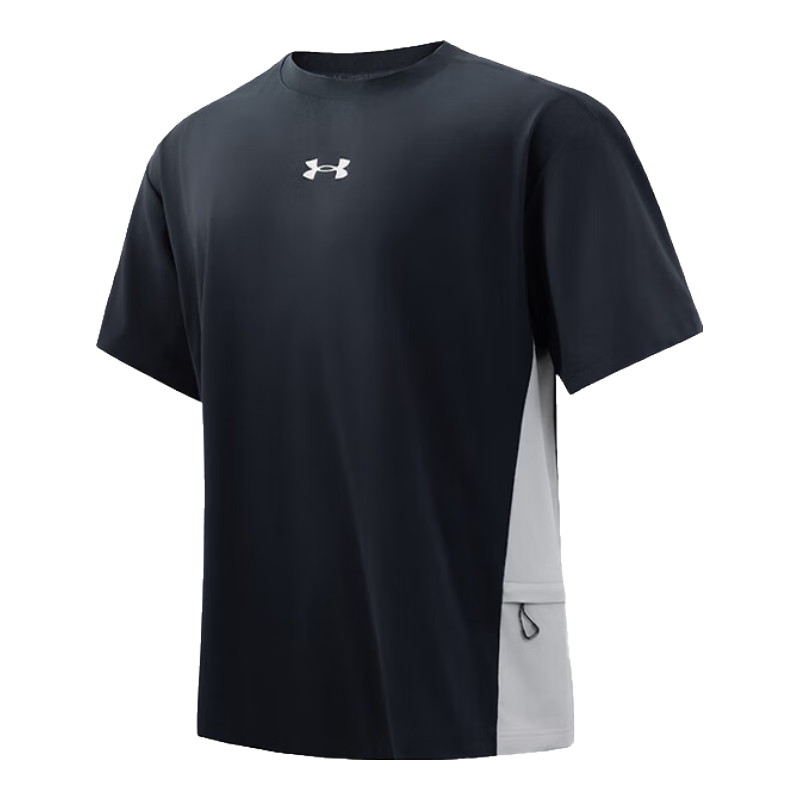 安德玛男士户外短袖t恤运动衣健身速干衣男圆领宽松跑步衣