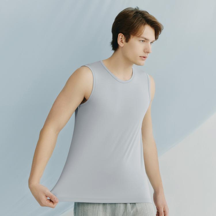 【冰感吸湿排汗防螨】抑菌吸汗透气夏季薄款无痕无袖汗衫背心男
