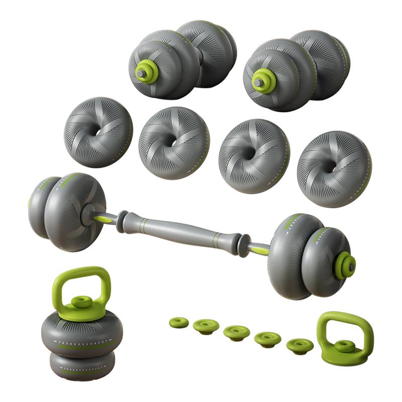 哑铃男士锻炼器材家用组合杠铃女士可调节重量软包胶实心铁砂