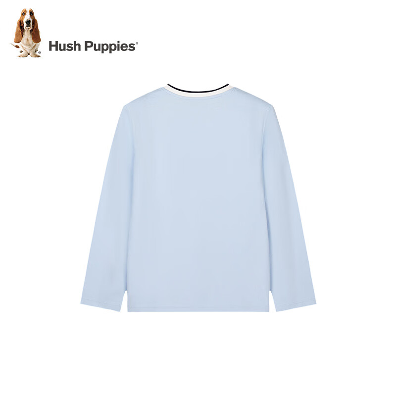 暇步士（Hush Puppies）【天丝系列】童装儿童男女大童秋款弹力舒适柔软经典长袖衬衫