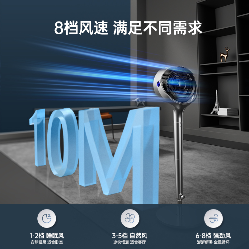 志高空气循环扇电风扇家用静音立式落地扇大风力台式涡轮电扇
