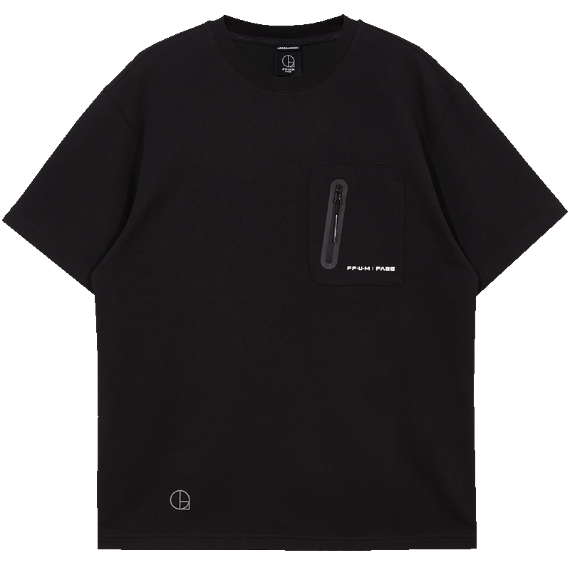 杰克·琼斯（JACK&JONE）夏新款宽松潮流休闲速干吸湿舒适干爽男士短袖T恤男装224201167 E41 常规 E41  170