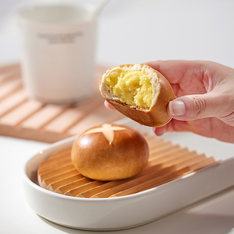 面包新语碱水面包夹心奶酪味早餐代餐糕点零食办公室充饥