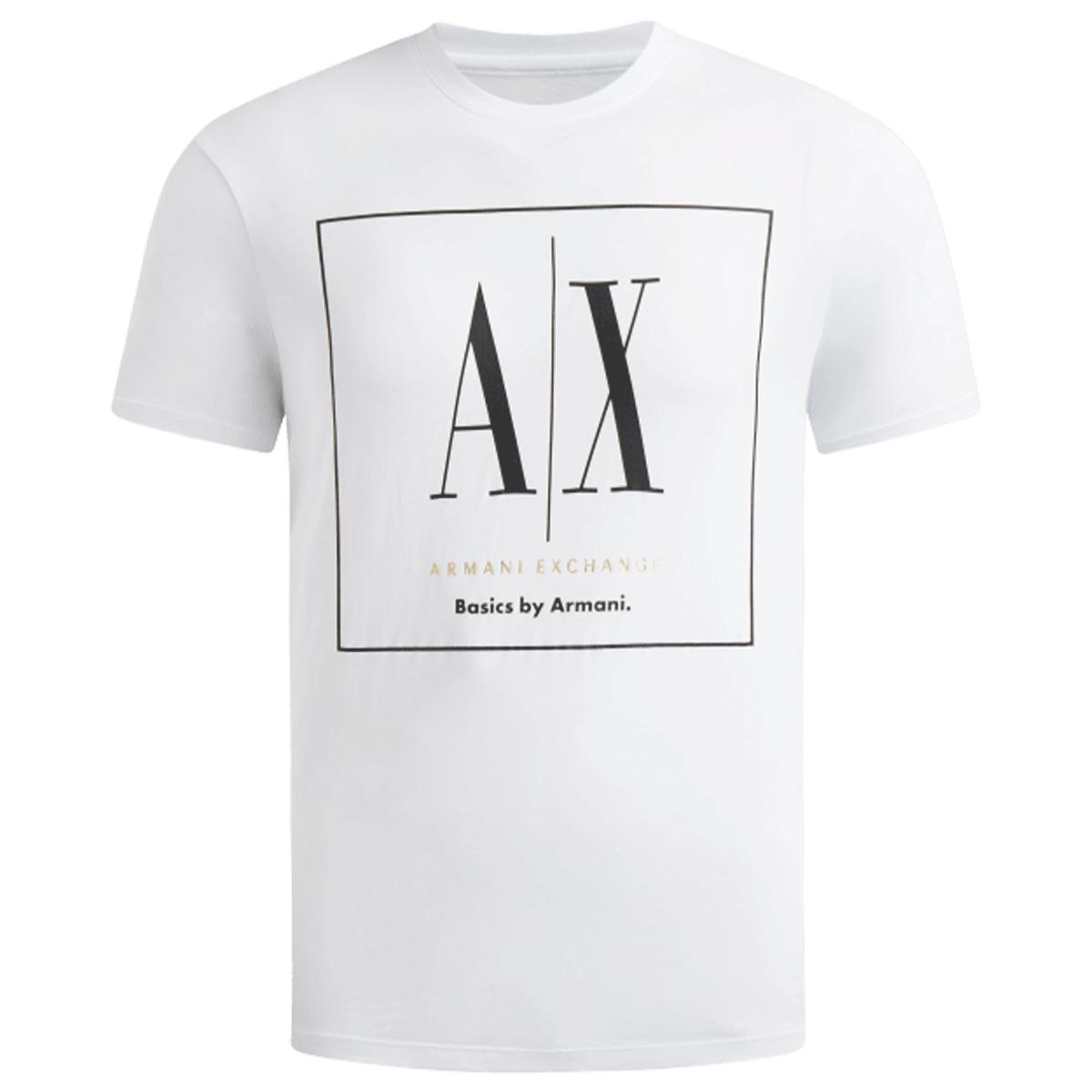 阿玛尼 印花LOGO简约时尚男式轻薄T恤