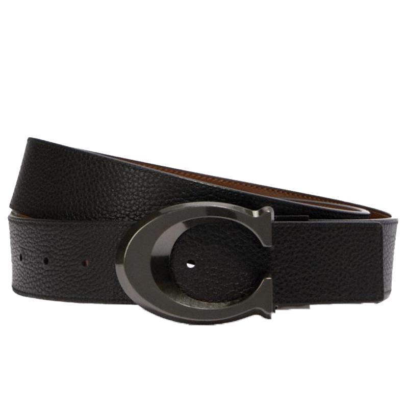 COACH/蔻驰 奥莱款男士商务休闲时尚双面板扣腰带皮带CQ013