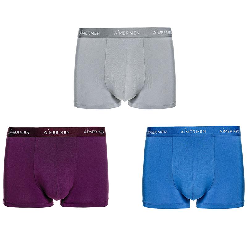 【3条装】爱慕先生HELLO裤大空间莫代尔抗菌男士内裤平角裤春夏