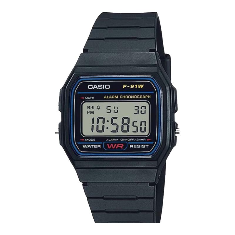 CASIO 卡西欧 38.2毫米石英腕表 F-91W-1