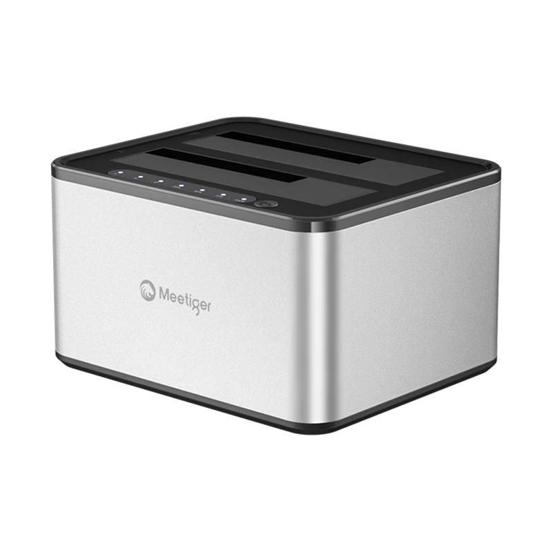 迷虎双盘位底座3.5寸台式SATA机械固态机移动硬盘盒脱机对拷外接盒读取器 X5S