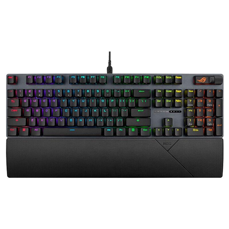 ROG 玩家国度 游侠2 RX PBT版 104键 有线机械键盘 黑色 红轴 RGB