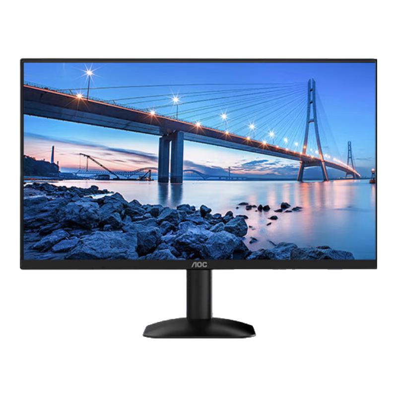AOC 27英寸 100Hz IPS HDRMode HDMI 低蓝光不闪 三边微边 显示器