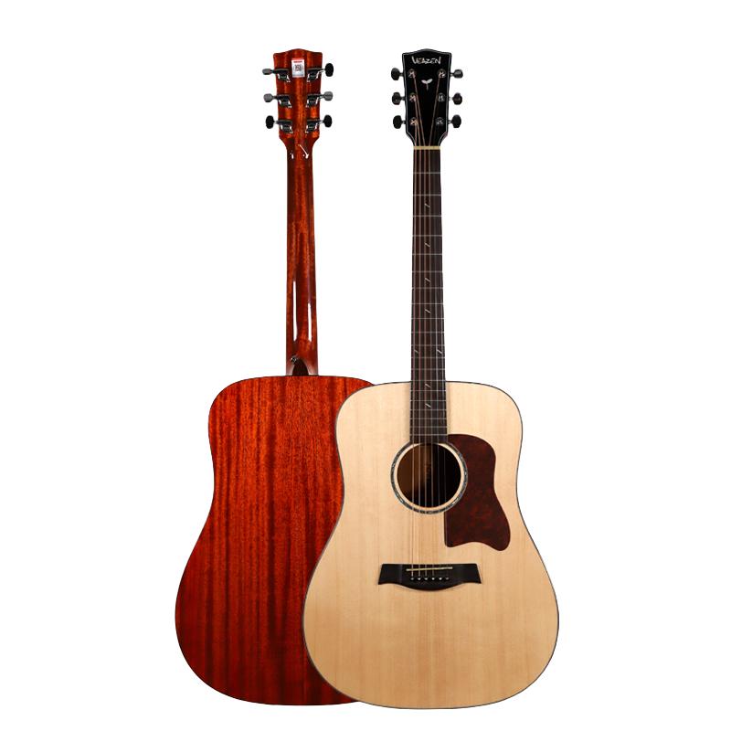  费森 VEAZENVZ90系列初学者单板民谣吉他学生男女加振电箱面单木吉他 VZ90MD-41寸圆角