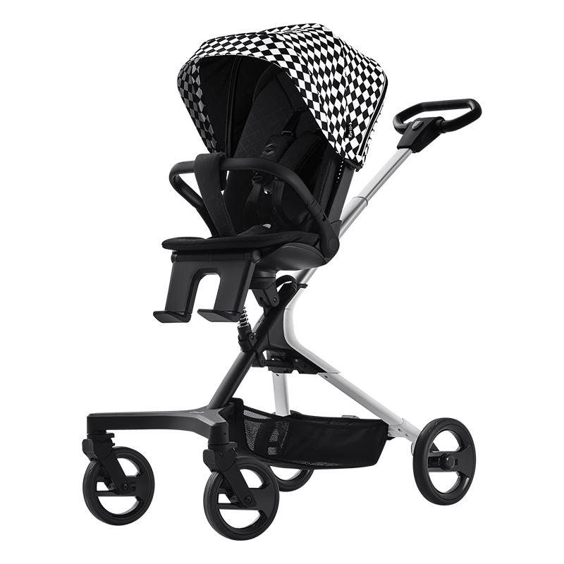 HBR 虎贝尔 遛娃神器 城市漫步遛娃车-黑白格