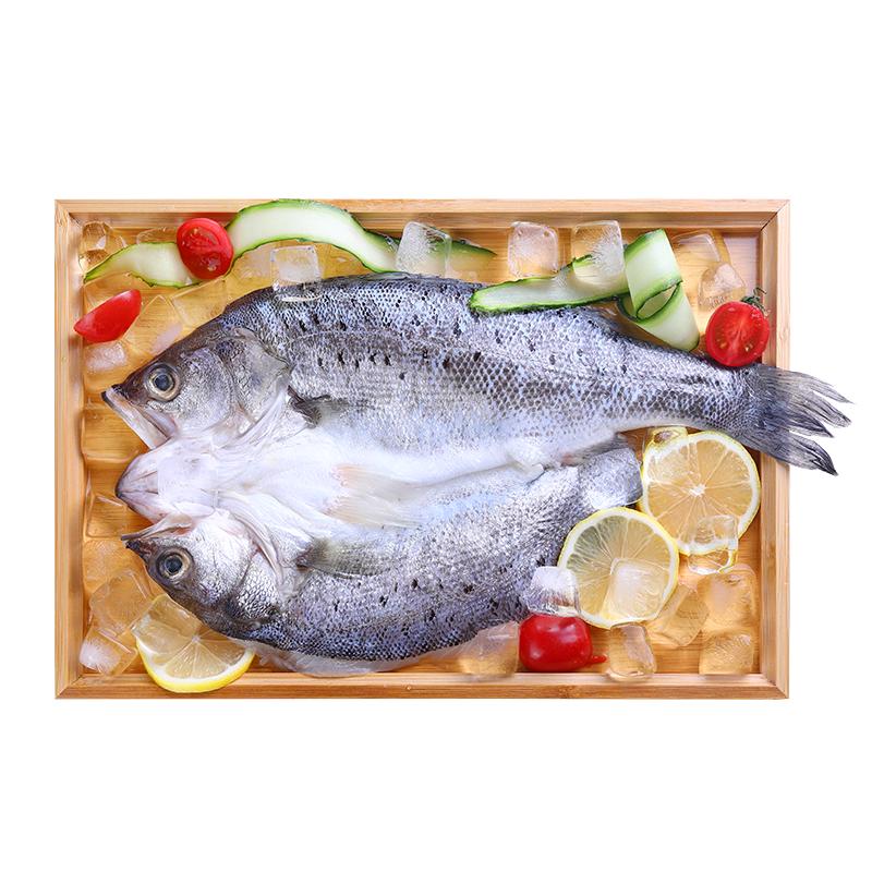鲜到鲜得 三去白蕉海鲈鱼450g （去鳞去鳃去内脏）生鲜 鱼类 深海鱼 海鲜水产