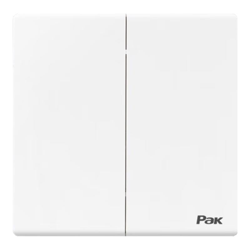 三雄极光 空调墙壁开关插座面板 电工电料 单开双控开关一开五孔 致远 开关 二位双控 10A250V白色