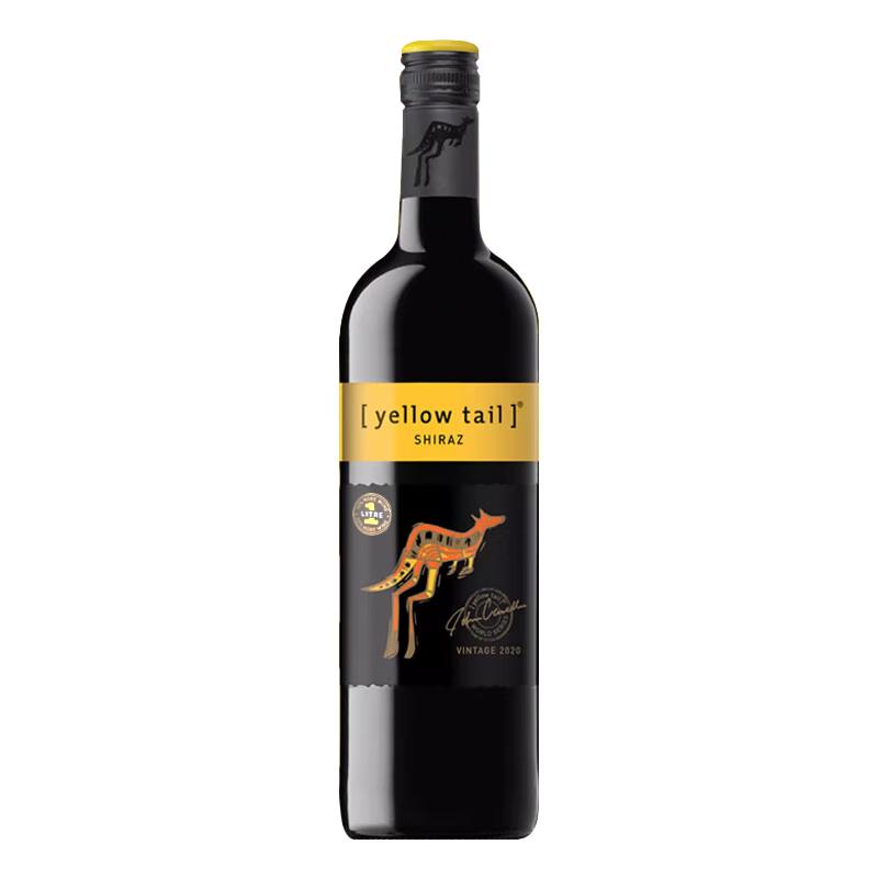  Yellow Tail/黄尾袋鼠 澳洲原瓶 西拉干红葡萄酒  13.5%vol 瓶装 1000ml