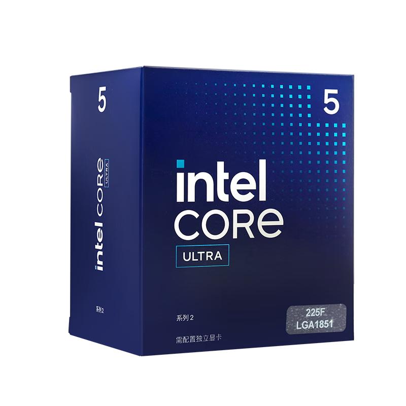 intel 英特尔 酷睿 Ultra 5 225F CPU 2.7GHz 10核10线程