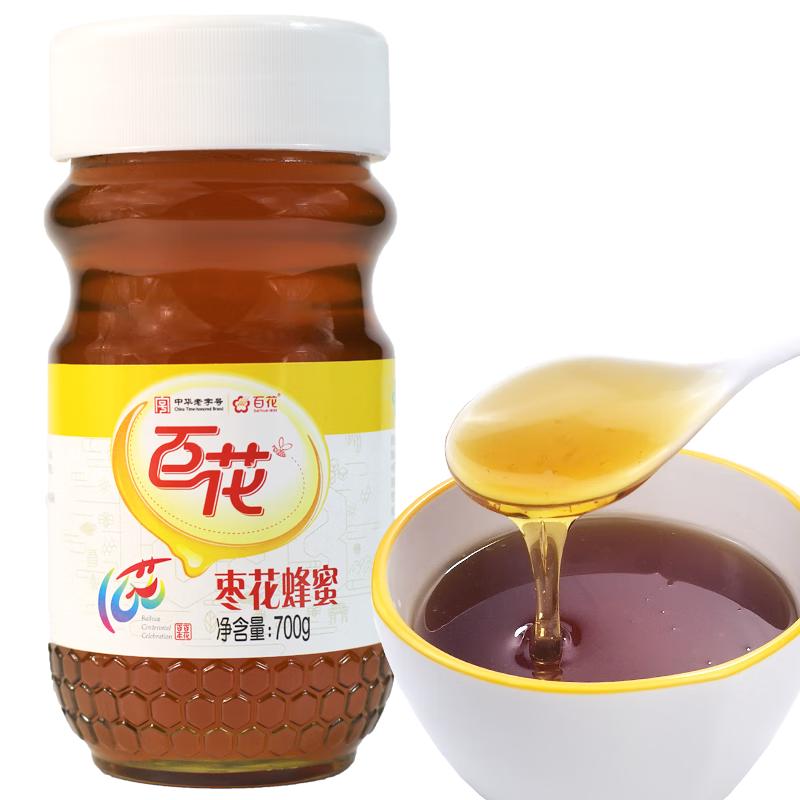 百花枣花蜂蜜700g瓶装  超市同款 0添加 北京百花  中华老字号