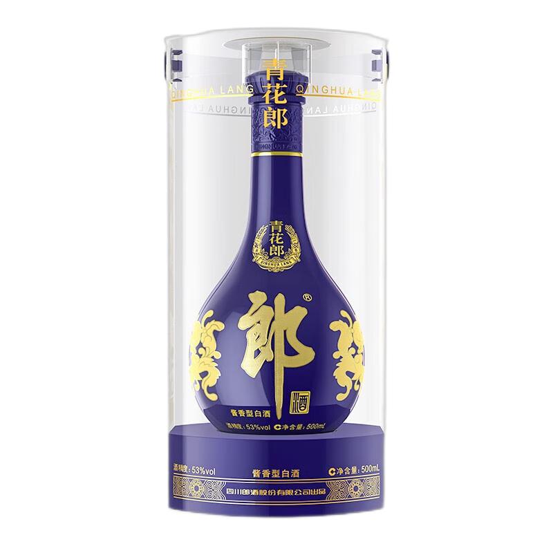 酒水白酒_郎酒青花郎53%vol 酱香型白酒500ml 单瓶装多少钱-什么