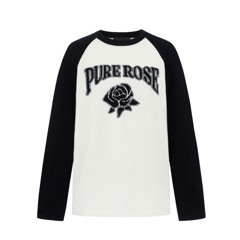 绵羊毛山羊绒混纺美式毛衣女装