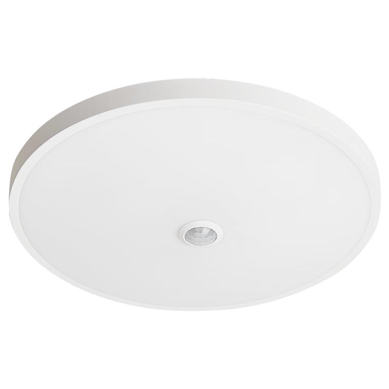 FSL 佛山照明LED感应灯具波雷达人体感应吸顶过道阳台车库替换声光控 人体感应灯12W白光