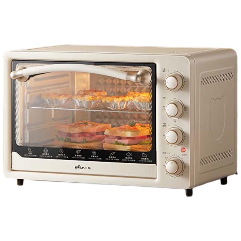 小熊（Bear）电烤箱 40L家用大容量多功能 上下独立控温 旋钮操控 多层烤位 烘焙易操作DKX-R40S6