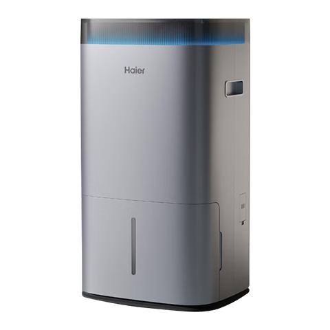  Haier/海尔 双变频更节能低噪 除湿机+空气净化器  冰河银 60L/D
