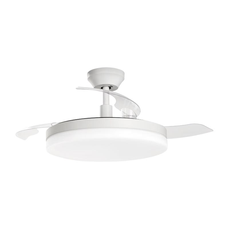 Midea 美的 风扇灯餐厅吊扇灯led卧室客厅灯隐形扇叶遥控护眼三防灯具灯饰