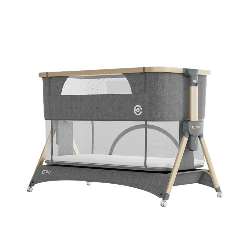 elittile逸乐途婴儿床多功能可移动可折叠新生儿宝宝拼接床七代plus小安适