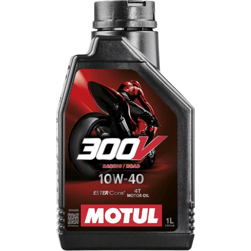 摩特（MOTUL）300V 双酯类全合成机油10W-40 摩托车机油 四冲程SN级 1L装