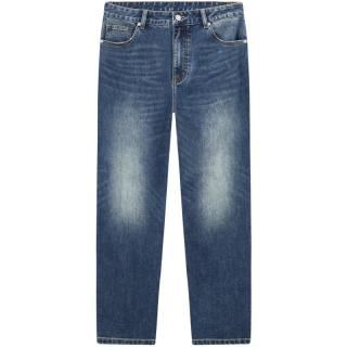 gxgjeans 限时五折 美式经典水洗直筒牛仔裤 蓝色