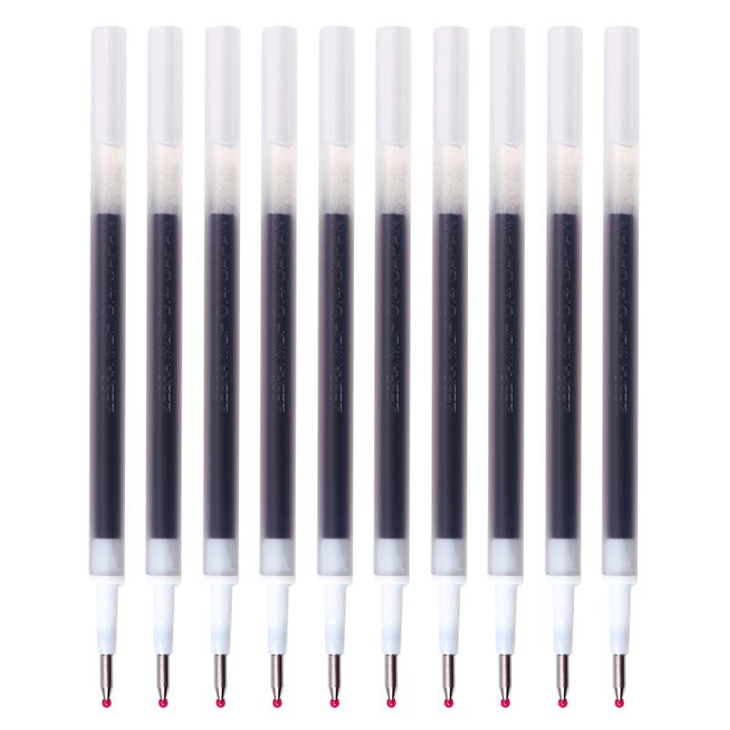 斑马牌（ZEBRA）按动中性笔替芯 不易晕染笔芯（适用于JJS77）0.4mm子弹头按动签字笔芯 RMJF4 黑色 10支装